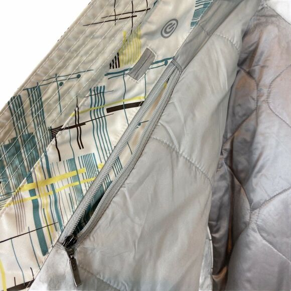 The North Face Womens White Yellow Teal Recco Snowboard Ski Jacket Size M - Picture 5 of 16